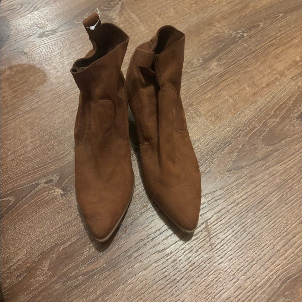 Brown Suede Ankle Boots